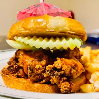 Nash Hot Chicken Burger & Fries