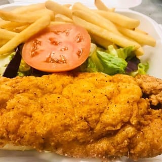 Zinger Chicken Burger & Fries