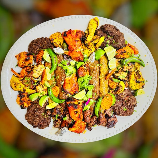 Mega Mix Grilled Kebab Family Platter.