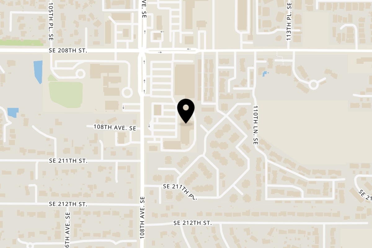 Map showing the location of Maza Grill on 21000 108th Ave SE in Kent